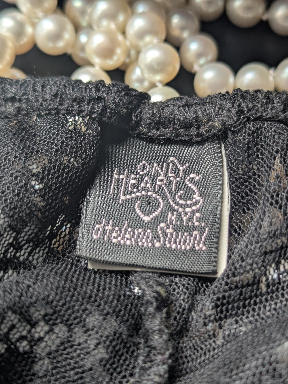 Only Hearts Black Lace Panties, Size Large, New💕
